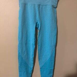 Pink Victorias Secret bright blue leggings size large